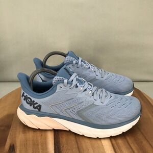 Hoka One One Arahi 5 Blue Fog Pink Women Running Shoes Size 8.5 B Cushioned